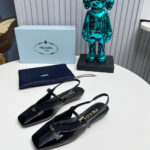 Prada Patent Leather Slingback Ballerinas - Image 2