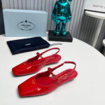 Prada Patent Leather Slingback Ballerinas - Image 2