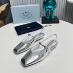 Prada Patent Leather Slingback Ballerinas - Image 2