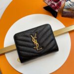 YSL CASSANDRE MATELASSÉ compact zip around wallet in grain de poudre leather - Image 2