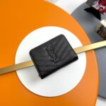 YSL CASSANDRE MATELASSÉ compact zip around wallet in grain de poudre leather - Image 2