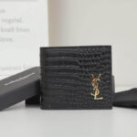 YSL tiny cassandre wallet in crocodile embossed matte leather - Image 2
