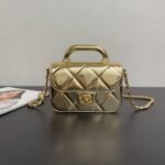 CHANEL Mini Flap Bag with Top Handle(high-end grade) - Image 2