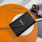 YSL classic cassandre chain wallet in grain de poudre leather - Image 2