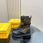 FENDI Fendigraphy logo-plaque leather boots - Image 2
