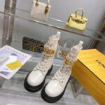 FENDI Fendigraphy logo-plaque leather boots - Image 2