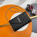 YSL classic cassandre chain wallet in grain de poudre leather - Image 2