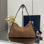 Prada Aimee medium suede shoulder bag - Image 2