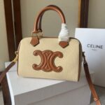 CELINE Small Boston cuir Triomphe in textile and calfskin - Image 2