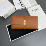 CELINE 16 Large Wallet in Shiny Calf Leather - Image 2