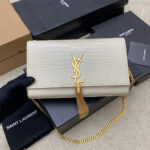 YSL kate medium tassel in crocodile-embossed leather - Image 2