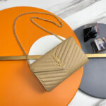 YSL classic cassandre chain wallet in grain de poudre leather - Image 2