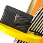 YSL cassandre envelope chain wallet in grain de poudre leather(High-end Grade) - Image 2