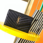YSL cassandre envelope chain wallet in grain de poudre leather(High-end Grade) - Image 2