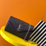 YSL classic cassandre chain wallet in grain de poudre leather(high-end grade) - Image 2