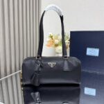 Prada Re-Nylon and leather medium top-handle bag with padlock(high-end grade) - Image 2
