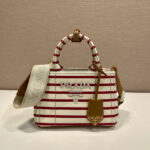 Prada Jardinière striped cotton canvas mini-bag - Image 2