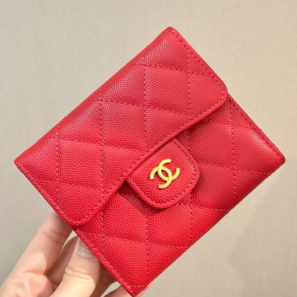 Chanel wallet Leather Made 8288 Red