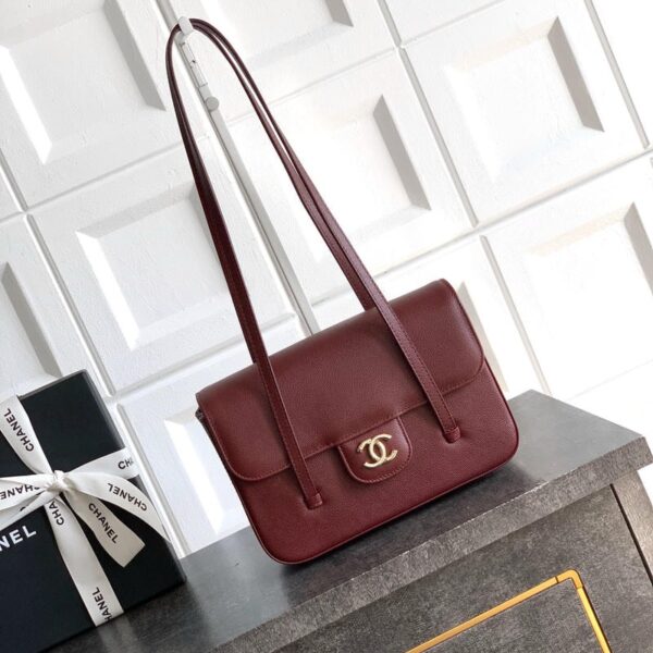 Chanel shoulder Bag 5809 22cm Wine