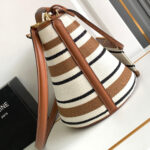 Celine BUCKET 16 BAG IN STRIPED TEXTILE WITH CELINE JACQUARD(high-end grade) - Image 3