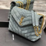 LOULOU SMALL CHAIN BAG IN “Y” QUILTED SUEDE - Image 3
