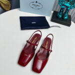 Prada Patent Leather Slingback Ballerinas - Image 3