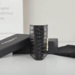 YSL tiny cassandre wallet in crocodile embossed matte leather - Image 3