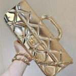 CHANEL Large Flap Bag With Top Handle(high-end grade) - Image 3