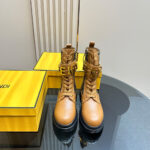 FENDI Fendigraphy logo-plaque leather boots - Image 3