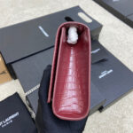 YSL kate medium tassel in crocodile-embossed leather - Image 3