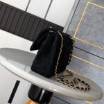 CHANEL Suede Classic Double Flap Handbag(HIGH-END GRADE) - Image 3