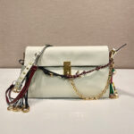 Prada Soft Sound large leather shoulder bag with charms(high-end grade) - Image 3