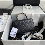 CHANEL Mini Flap Bag with Top Handle - Image 3