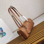 Prada Medium leather top-handle bag with padlock(high-end grade) - Image 3