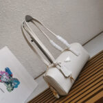 Prada Medium leather top-handle bag with padlock(high-end grade) - Image 3