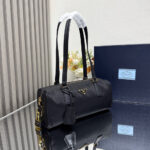 Prada Re-Nylon and leather medium top-handle bag with padlock(high-end grade) - Image 3