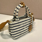 Prada Jardinière striped cotton canvas mini-bag - Image 3