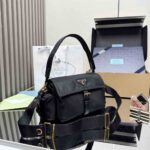 Prada Explore medium Re-Nylon shoulder bag with flap - Image 3