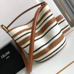 Celine BUCKET 16 BAG IN STRIPED TEXTILE WITH CELINE JACQUARD(high-end grade) - Image 4