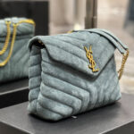 LOULOU SMALL CHAIN BAG IN “Y” QUILTED SUEDE - Image 4