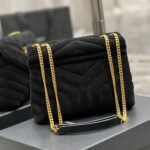 LOULOU SMALL CHAIN BAG IN “Y” QUILTED SUEDE - Image 4
