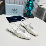 Prada Patent Leather Slingback Ballerinas - Image 4