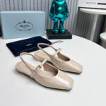 Prada Patent Leather Slingback Ballerinas - Image 4