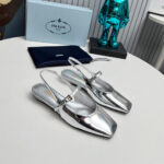 Prada Patent Leather Slingback Ballerinas - Image 4