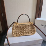 CELINE TEEN CELINE LOLA IN RAFFIA EFFECT TEXTILE(HIGH-END GRADE) - Image 4