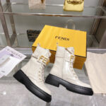 FENDI Fendigraphy logo-plaque leather boots - Image 4