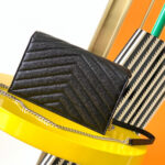 YSL cassandre envelope chain wallet in grain de poudre leather(High-end Grade) - Image 4