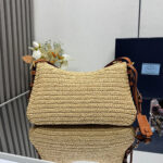 Prada Aimée large crochet and leather bag - Image 4