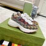 Gucci Multicolor GG Supreme Rhyton Sneaker - Image 4