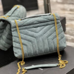 LOULOU SMALL CHAIN BAG IN “Y” QUILTED SUEDE - Image 5